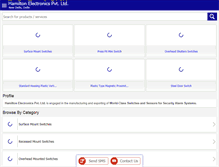 Tablet Screenshot of hamiltonsensors.com